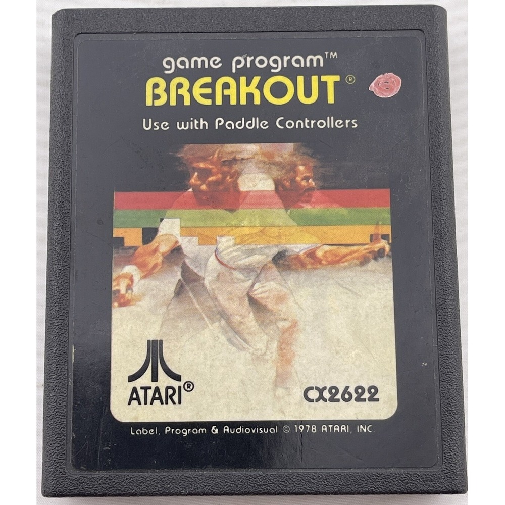 Breakout Game Program (Atari 2600 1978) Authentic Cartridge Only‎ ~ UNTESTED